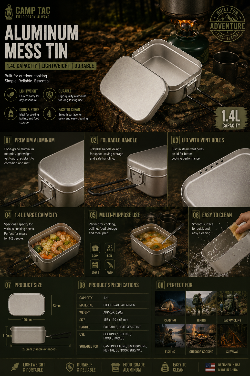 Aluminum lunch box - Image 2
