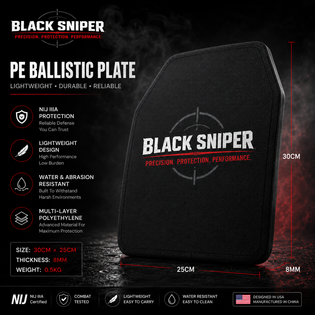 PE bulletproof plate