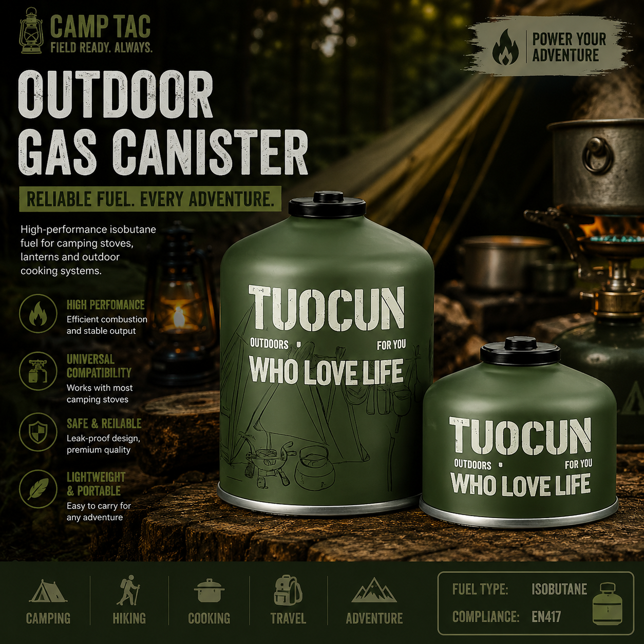 High-altitude gas cylinder